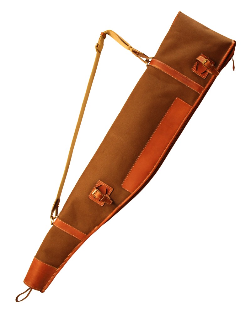 Aneas: For hunting "HIGHT SEAT" RIFLE SLEEVE - CANVAS & LEATHER