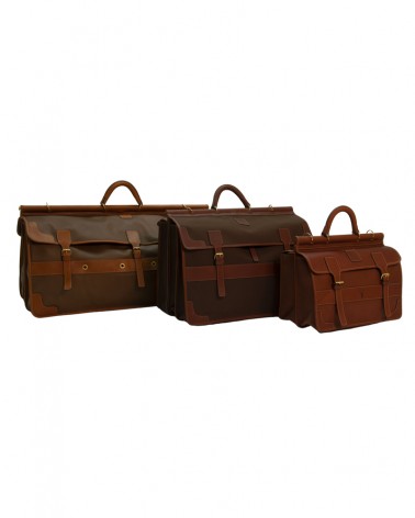 Aneas: Bags and Baggage THREE GUSSETED HUNTING BAG - LEATHER