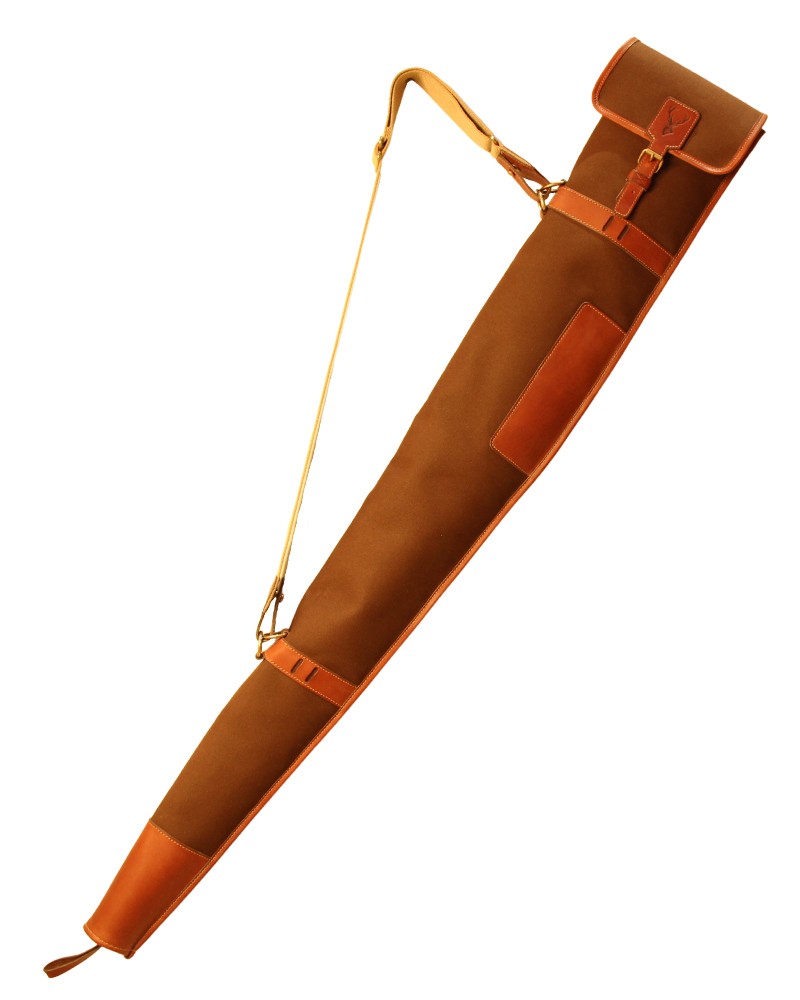 Etui à fusil en chêne, poignée laiton